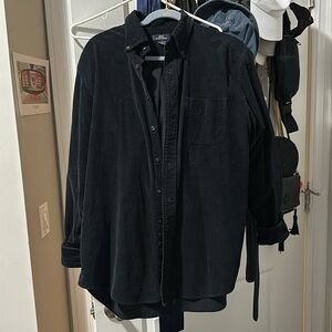 Black Corduroy Brooke Brothers Button Down